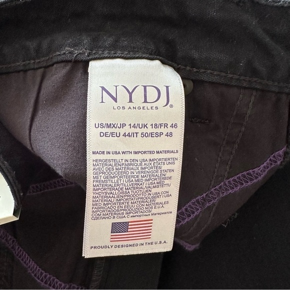 NWT NYDJ Billie Mini Bootcut Jeans In Sure Stretch® Denim With High Rise Black - Picture 10 of 16